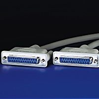 ROLINE RS-232 cable, D25 F/F, 1.8m, moulded, 25 wires jelkábel 1,8 M