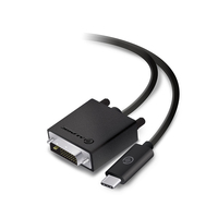 ALOGIC ELUCDV-01RBLK video kabel adapter 1 m USB Type-C DVI Zwart