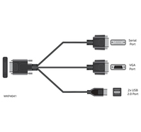 Hewlett Packard Enterprise P25129-B21 video kabel adapter VGA (D-Sub) D-Sub (DB-9) Zwart