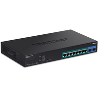 Trendnet TPE-1021WS hálózati kapcsoló Vezérelt L2/L3/L4 Gigabit Ethernet (10/100/1000) Ethernet-áramellátás (PoE) támogatása Fekete