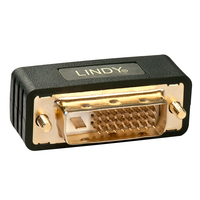 Lindy 41098 cambiador de género para cable DVI-I DVI-D Negro