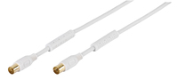 Vivanco 48/30 50GW coax-kabel 5 m IEC Wit