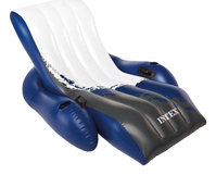 Intex Floating Recliner Lounge Schwarz, Blau, Weiß Monochromatisch Vinyl Schwimmender Lounge-Sessel
