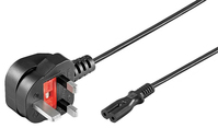 Microconnect PE090718 câble électrique Noir 1,8 m Prise d'alimentation type G Coupleur C7