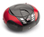 Lenco SCD-37 Digitale FM Nero, Rosso Riproduzione MP3