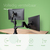 R-Go Tools Monitorarm R-Go Caparo, verstelbare dubbele monitorarm met gasveer, 100% circulair, 3-9 kg draagvermogen, zwart