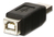 Lindy 71231 tussenstuk voor kabels USB A USB B Zwart