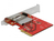 DeLOCK 91748 geheugenkaartlezer PCI Express Intern Metallic, Rood