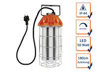 Dimmbare LED Arbeitsleuchte mit Tragegriff Power-Line Power Bulb grau-orange