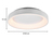 Große LED Deckenleuchte GIRONA Weiß Ø 60 cm mit Fernbedienung & Dimmer