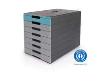 Durable IDEALBOX ECO 7 Drawer Recycled Plastic File Storage Organiser | Blue
