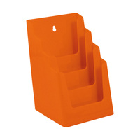 4-fach Prospekthalter DIN A5 / Tischprospektständer / Prospektaufsteller / Flyerhalter | narancssárga hasonló mint. RAL 2004