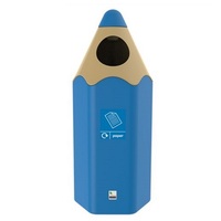 Envirobuddie Pencil Recycling Bin - 70 Litre - Plastic Liner - Paper - Boat Blue