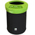 EcoAce Open Top Recycling Bin - 52 Litre - Black - Mixed Recycling - Light Green Lid