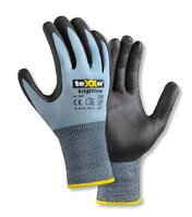 teXXor® topline Schnittschutz-Strickhandschuhe hellblau/schwarz 2422 Gr. 9