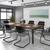 Adapt rectangular boardroom table 3200mm x 1600mm - silver frame and beech top