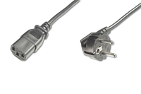 Mains connection cable. Schutzkontakt 90ø angled - C13 M/F. 1.8m. H05VV-F3G 0.75qmm.