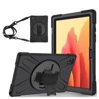 AUSTIN Defender Case Samsung Galaxy Tab A7 10.4 with hand strap and shoulder strap. Black Tablet-Hüllen