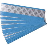 Wire Marker Cards - Solid Numbers 6.35 mm x 38.00 mm AF-12-PK, Blue, Rectangle, Permanent, Black on silver, Aluminium, MatteSelf Adhesive Labels