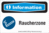 Focusschild - Rauchen erlaubt, Information<br>Raucherzone, Schwarz/Blau, Weiß