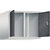 Altillo CLASSIC, puertas batientes que cierran al ras entre sí, 2 compartimentos, anchura de compartimento 300 mm, gris luminoso / gris negruzco.