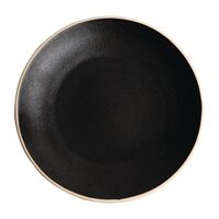 Olympia Canvas Concave Plate Delhi Black Stoneware Stackable 270mm - Pack of 6