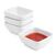 Olympia Miniature Rounded Square Dishes 60mm Porcelain White Serving Bowls 12pc