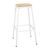 Bolero Cantina High Stools in White with Wooden Seat Pad - Pack of 4