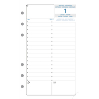 EXACOMPTA Recharge organiseur Exatime 17 journalier 10,5x17,2 cm perforé Janvier à Décembre - produit supprimé à épuisement du stock