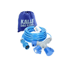 Kalle Verlängerungskabel CEE 230V 16A 2,5mm 3-Fach Kupplung Extreme Blau IP44 50 Meter