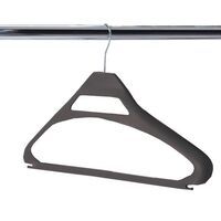 Plastic removable coat hangers - black plastic