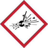 COSHH GHS explosive symbol label