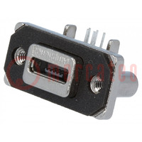 Connector: USB AB micro; socket; MUSB; THT; PIN: 5; angled 90°; IP67