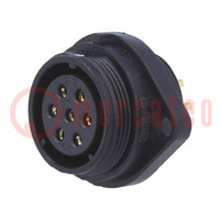 Socket; SP21; female; PIN: 7; IP68; 15A; soldering; 500V; 1.5mm2