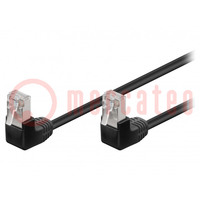 Patch cord; F/UTP; 5e; Line; CCA; PVC; schwarz; 250mm; 26AWG