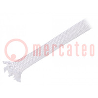 Insulating tube; silica fiber; white; max.1050°C; Øint: 4mm; L: 10m