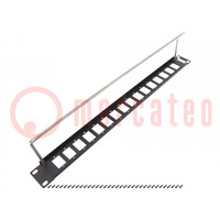 Patch panel; montage adapter; SLIM; RACK; geschroefd; 29mm; 19"; M3