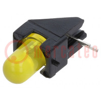 LED; in housing; yellow; 5mm; No.of diodes: 1; 20mA; 60°; 15÷30mcd