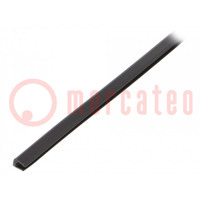 Hole and edge shield; polyetylene; L: 30.5m; black; H: 4.7mm; glued