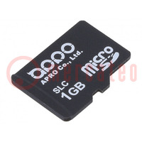 Tarjeta de memoria; industrial; microSDHC,SLC; 1GB; -40÷85°C