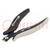 Pliers; cutting,miniature; ESD; reverse; 132mm; without chamfer