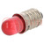 Lampe LED; rouge; E10; 230VAC; 200÷250mcd