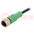Connection lead; M12; PIN: 4; straight; 3m; plug; 250VAC; 4A; PUR