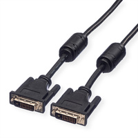 ROLINE DVI Cable, DVI (24+1), Dual Link, M/M, 15 m