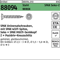 Schraube R 88094 SEKO Spitze/PZ 3x16/13-