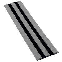 Novap Taktile Fußgänger Bodenleitstreifen mit 3 Streifen, Material: Polyurethan Version: 04 - Farbe: grau/schwarz