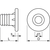 Skizze zu Einschlagmuffen M10x15 Kopf-ø 22 verzinkt mit Bund