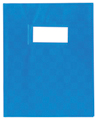 Schriftomslag, ft 16,5 x 21 cm, uit plastiek van 120 micron, blauw
