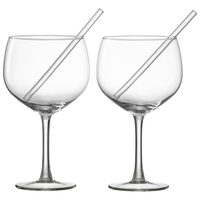 RITZENHOFF & BREKER TONIC LOT DE 2 VERRES EN VERRE AVEC PAILLE 642264