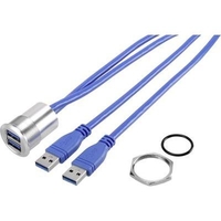 2X USB 3.0 FEMELLE A VERS 2X USB 3.0 MÂLE A CONRAD COMPONENTS USB-22 92007P89 1 PC(S)